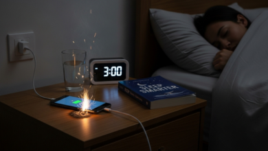 Os perigos de carregar o telemóvel no quarto: proteja o seu sono e segurança