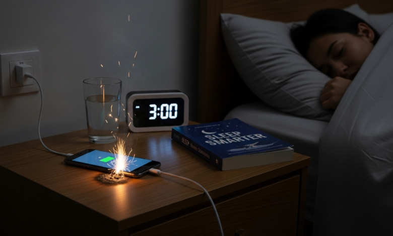 Os perigos de carregar o telemóvel no quarto: proteja o seu sono e segurança
