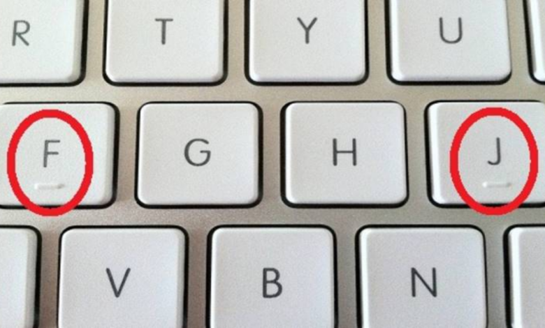 Teclas "F" e "J" do teclado são diferentes: Já pensou porquê? Explicação do design ergonómico